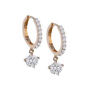18k Gold Filled Swarovski Hoop Earrings for women